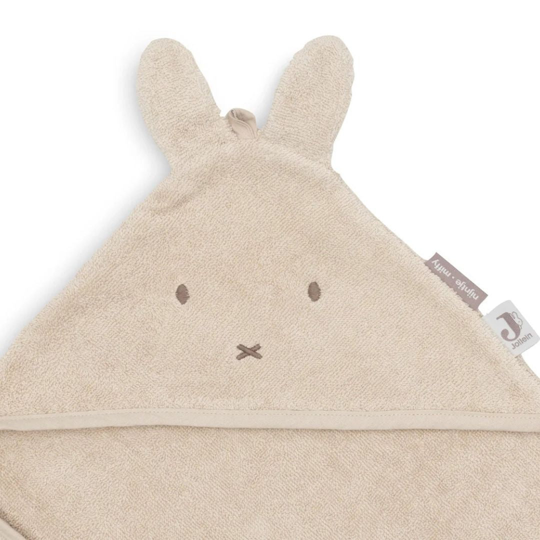 Jollein® Brisača s kapuco Jacquard Miffy Warm Sand 75x75 Jollein