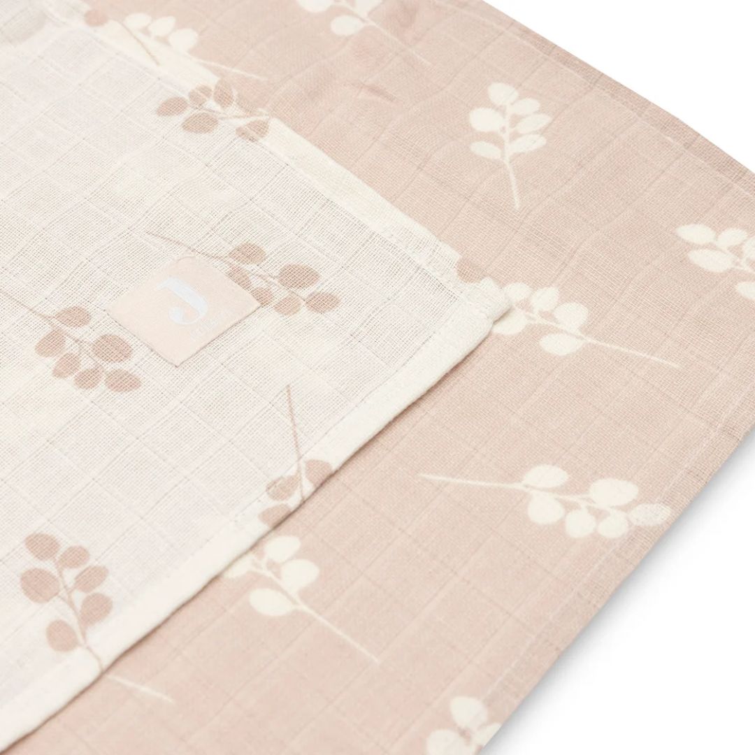 Jollein® Lot de 2 langes 115x115 Twig Wild Rose