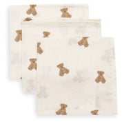 Jollein® Set of 3 muslin cloths Mini Teddy Bear 31x31