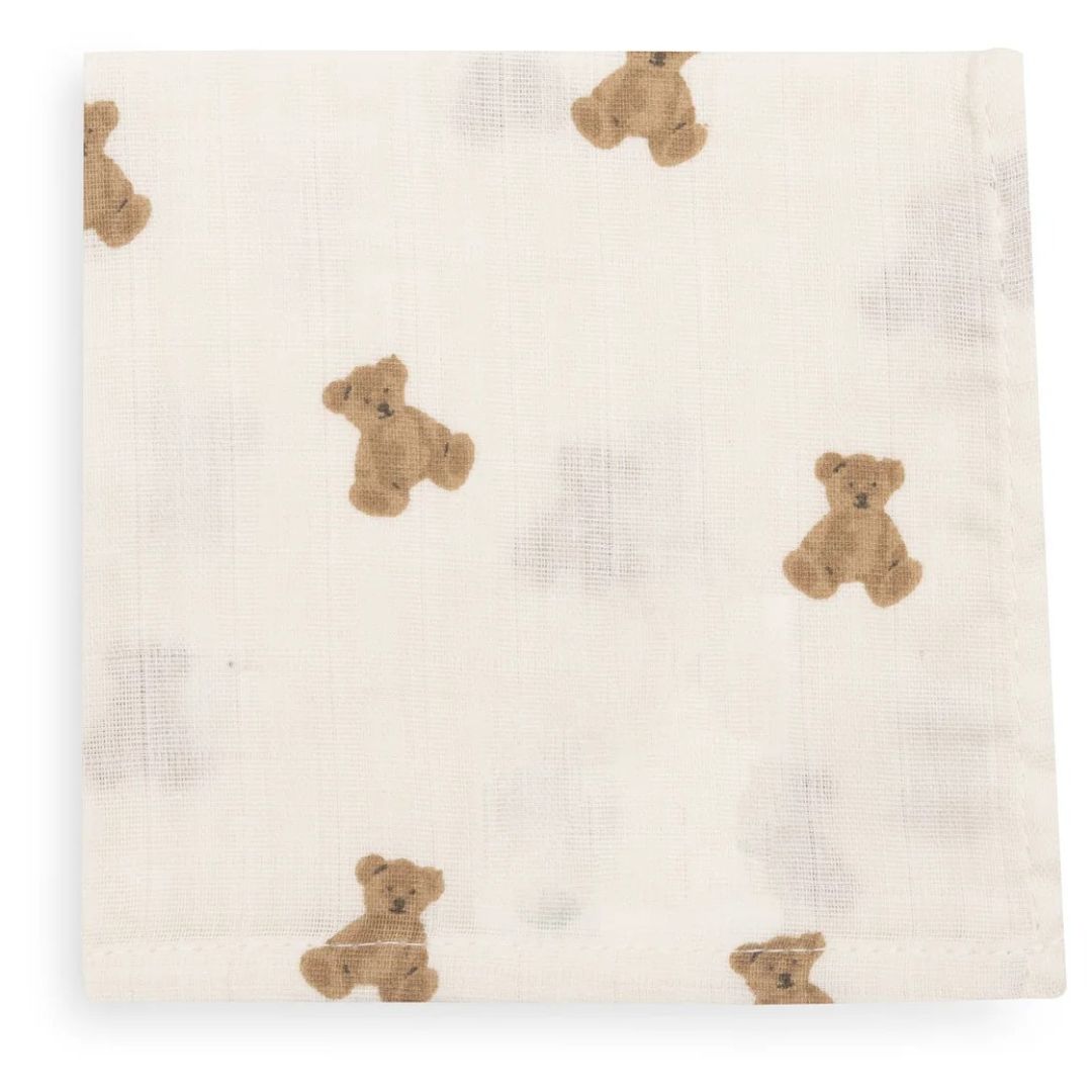 Jollein® Set of 3 muslin cloths Mini Teddy Bear 31x31