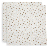 Jollein® Set of Two Muslin Cloths Mini Teddy Bear 115x115cm