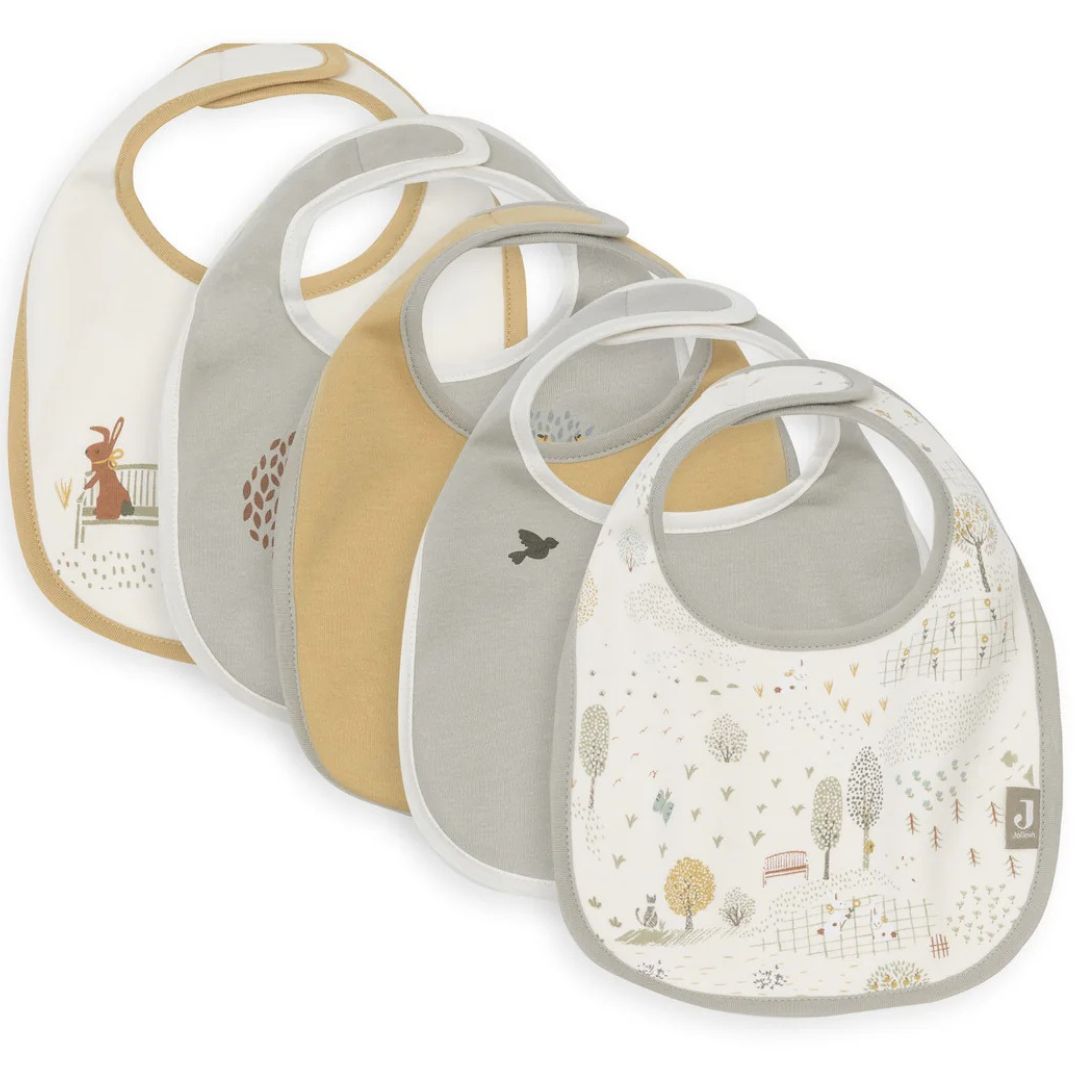 Jollein® Nepremočljivi slinček Tiny Park 5 kos Jollein