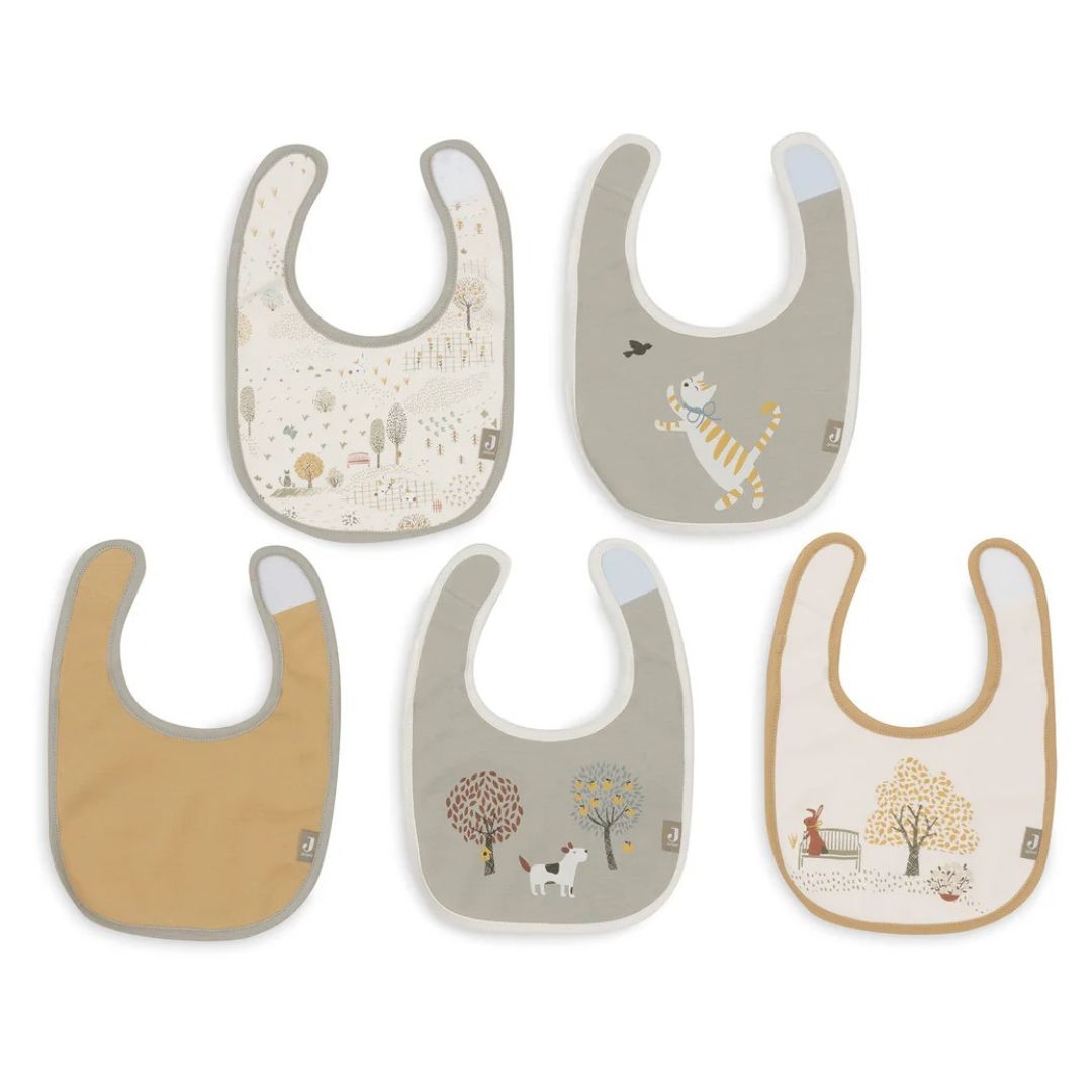 Jollein® Nepremočljivi slinček Tiny Park 5 kos Jollein