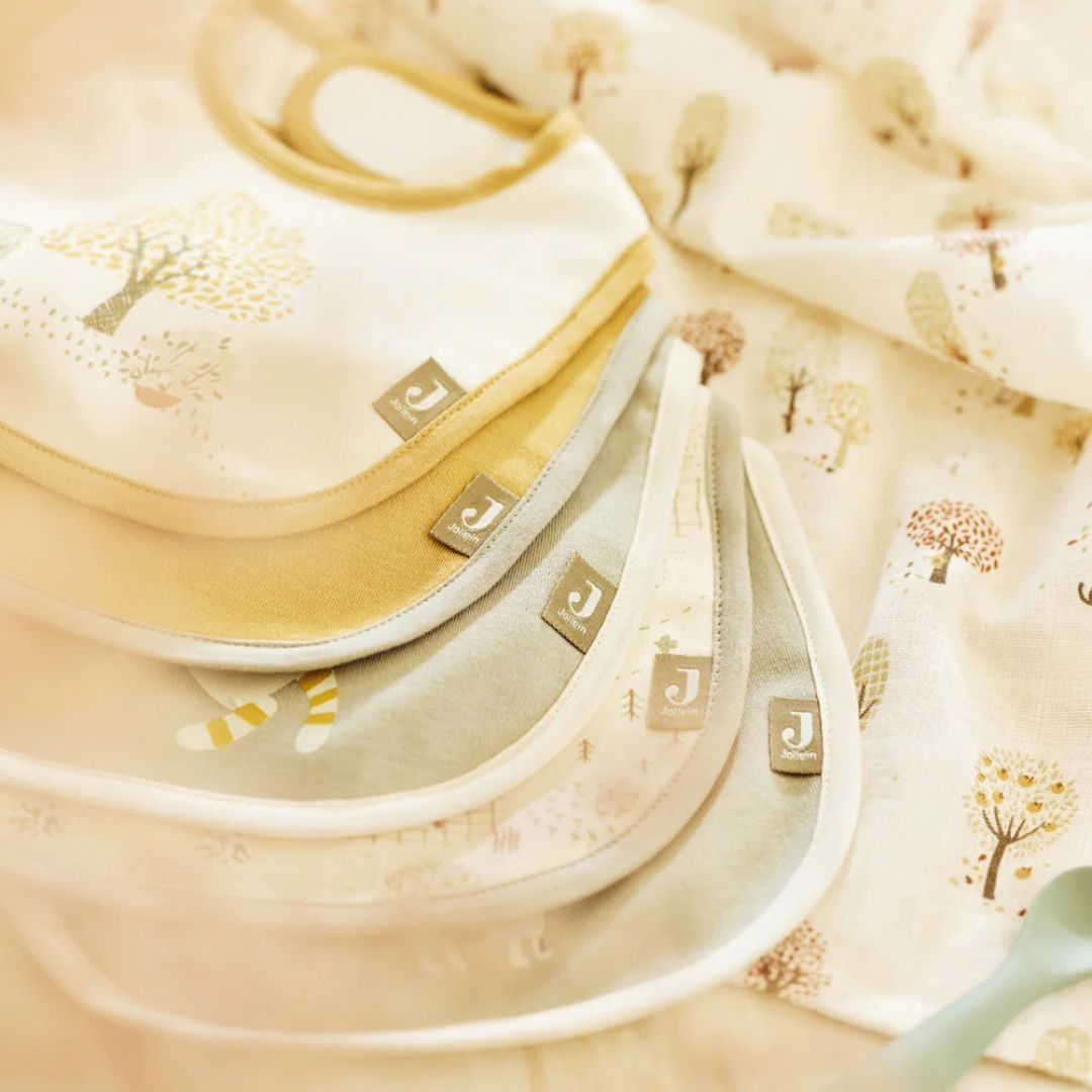 Jollein® Nepremočljivi slinček Tiny Park 5 kos Jollein