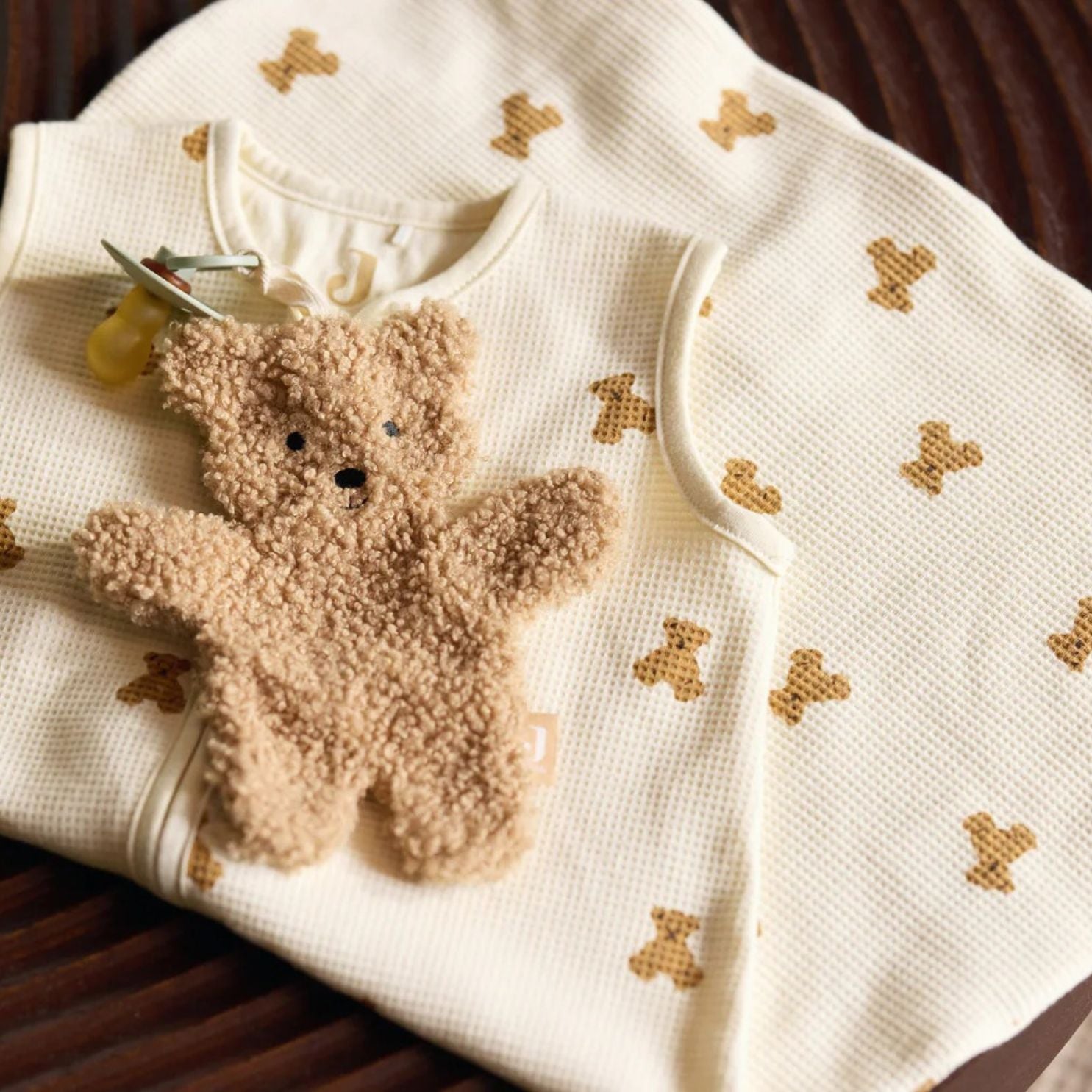 Jollein® Otroška spalna vreča 60cm Mini Teddy Bear Little Waffle TOG 0.5 Jollein