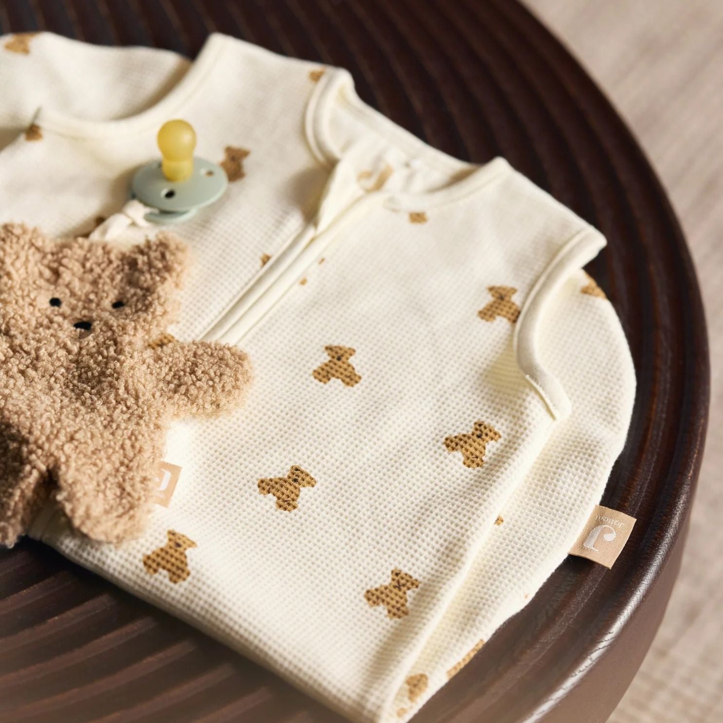 Jollein® Otroška spalna vreča 60cm Mini Teddy Bear Little Waffle TOG 0.5 Jollein