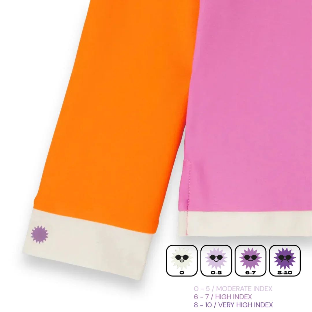 KiETLA® Otroška kopalna majica z dolgimi rokavi Pink/Red Ki ET LA