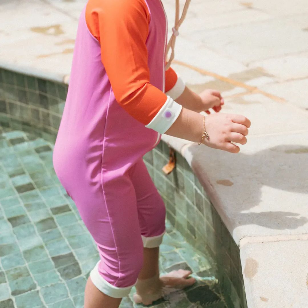 KiETLA® Otroške daljše enodelne kopalke Pink/Red Ki ET LA