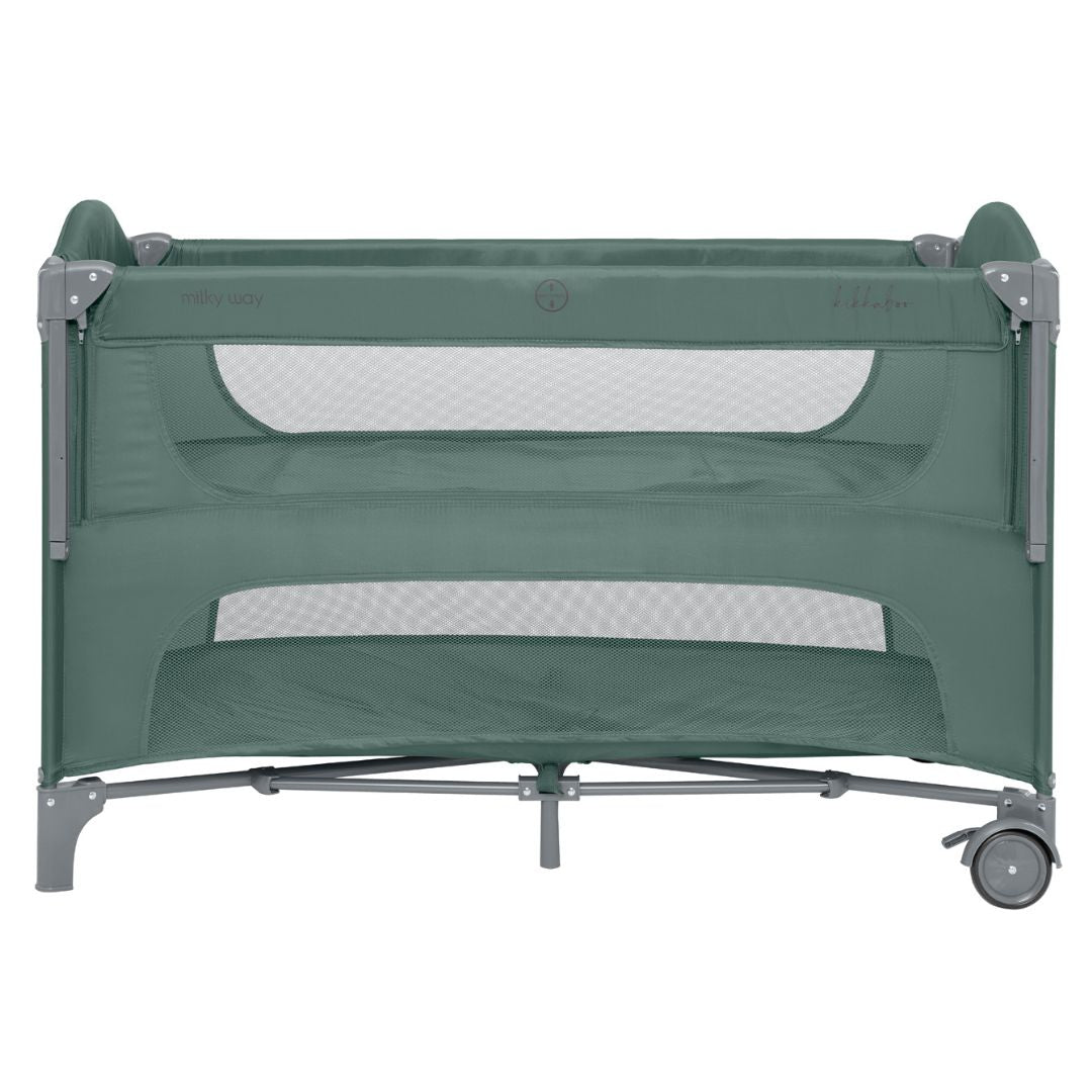 KikkaBoo® Lettino da viaggio 2 livelli Milky Way Green 2026