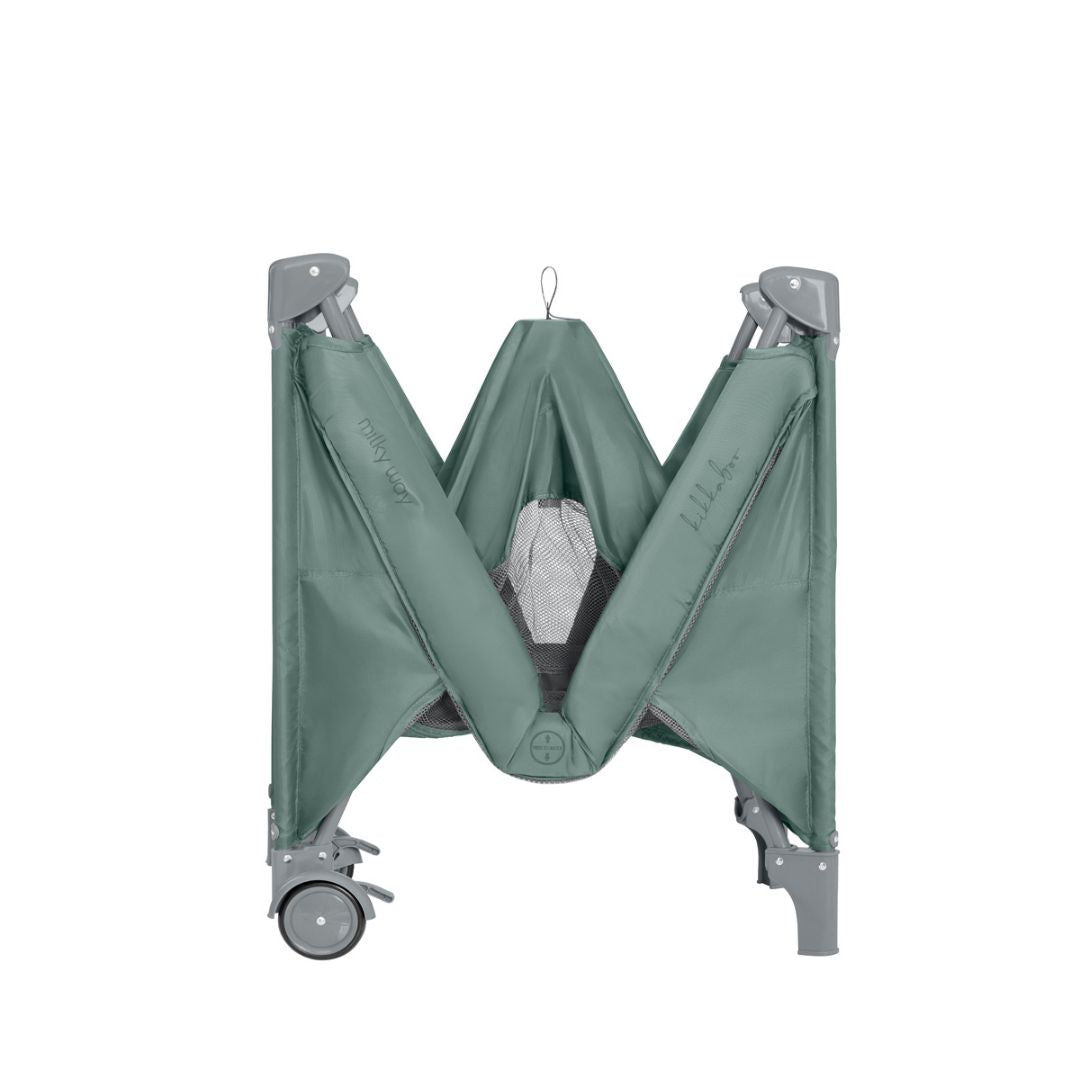 KikkaBoo® Lettino da viaggio 2 livelli Milky Way Green 2026