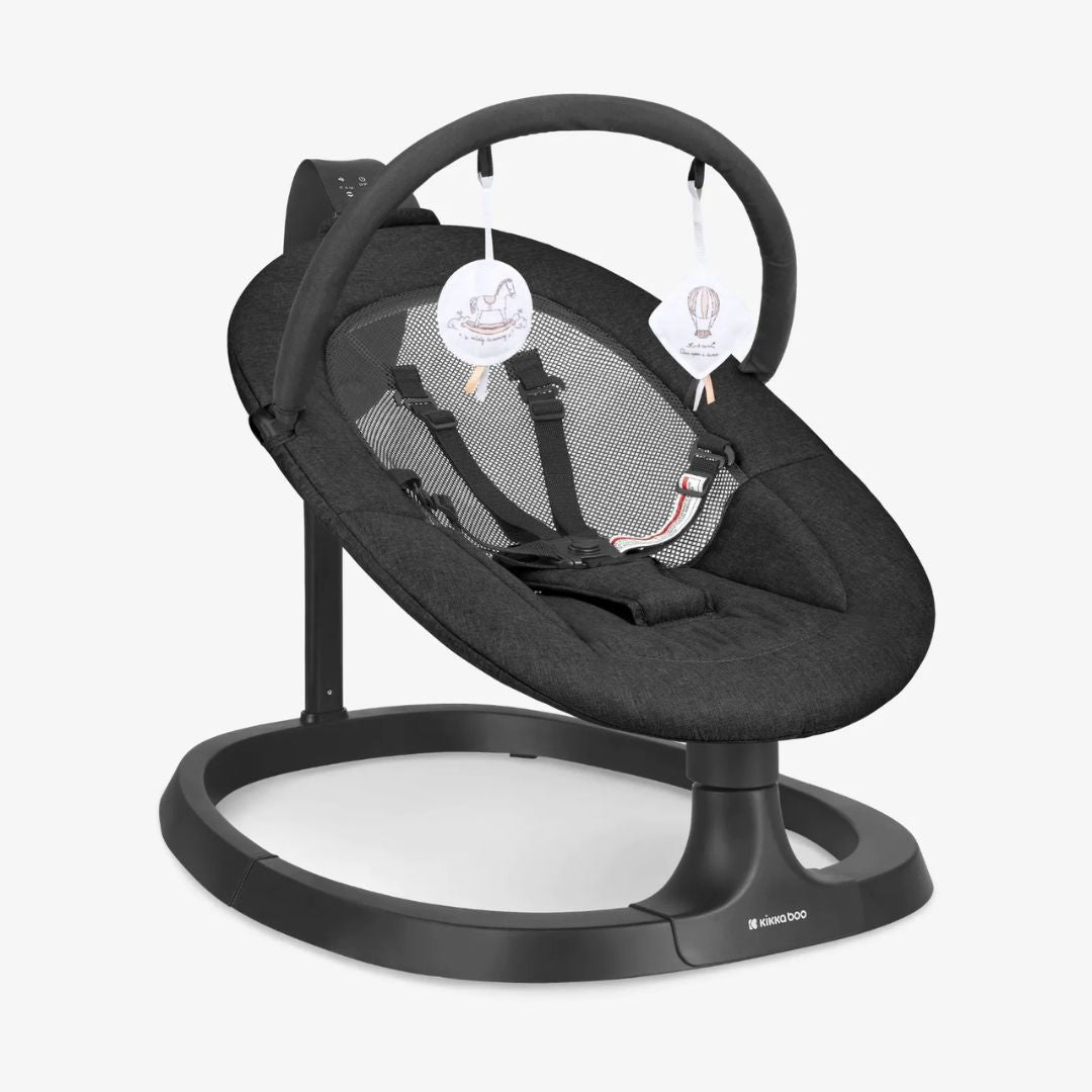 KikkaBoo® Električni gugalnik Zazu Black KikkaBoo