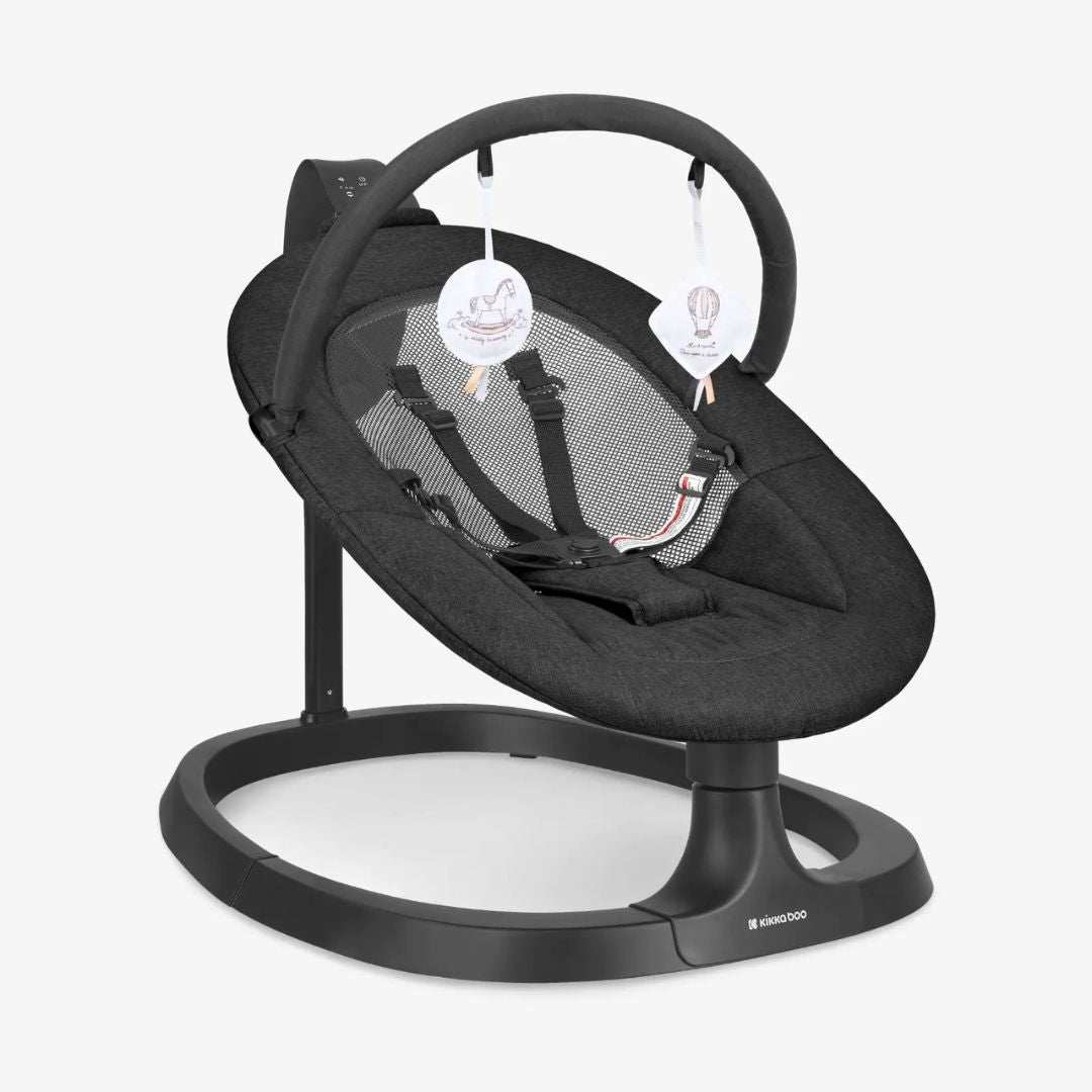 KikkaBoo® Električni gugalnik Zazu Black KikkaBoo