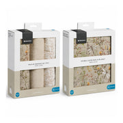 KikkaBoo® Muslin blanket 100x100 cm + Muslin swaddle diapers 3 pieces 100x100 cm Secret Garden Beige
