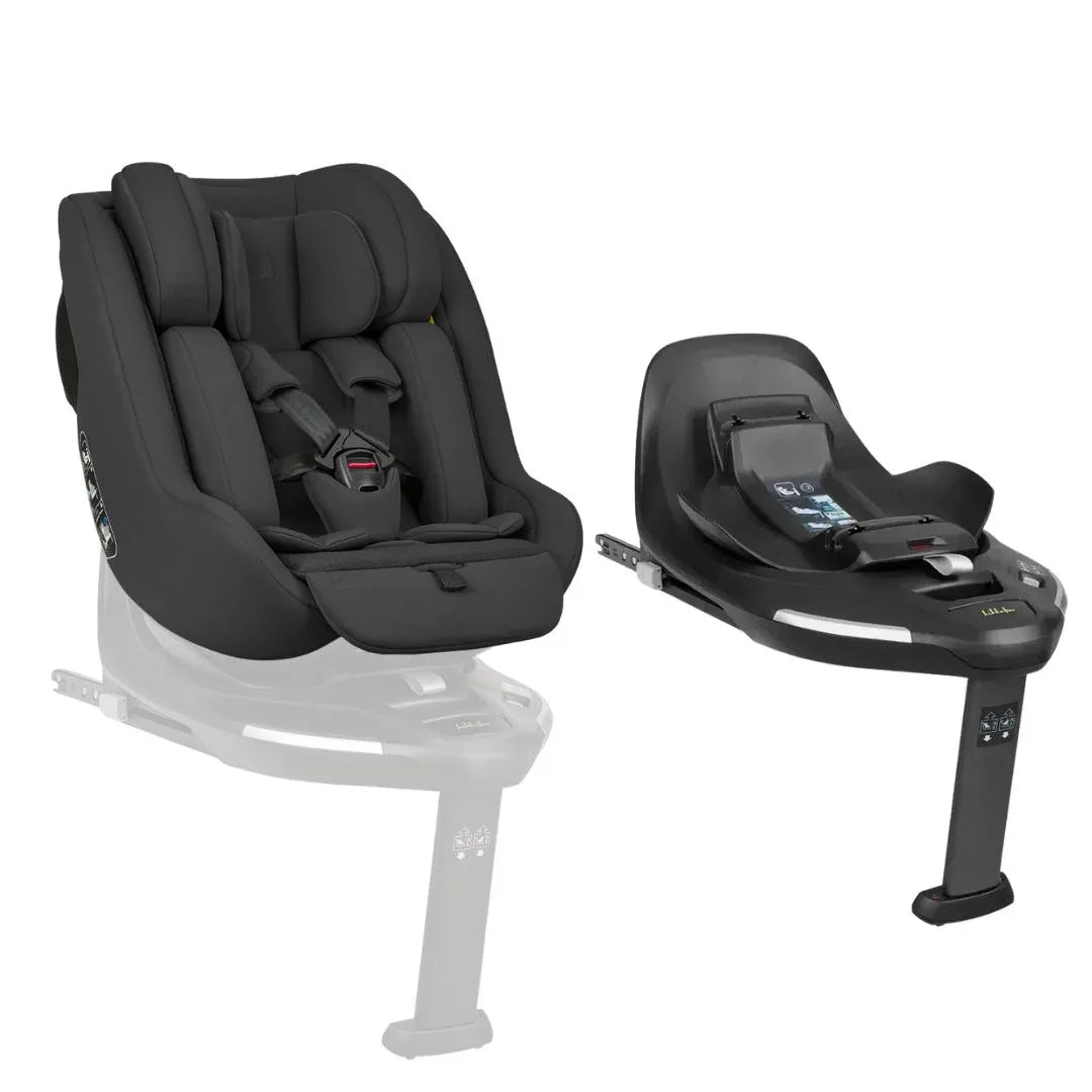 KikkaBoo® Platinum Otroški avtosedež i-Class Plus i-SIZE (40-105 cm) + vrtljiva Isofix baza 360 Noir KikkaBoo