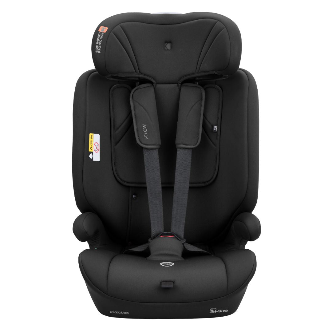 KikkaBoo® Otroški avtosedež i-Flow i-SIZE (76-150 cm) Black KikkaBoo