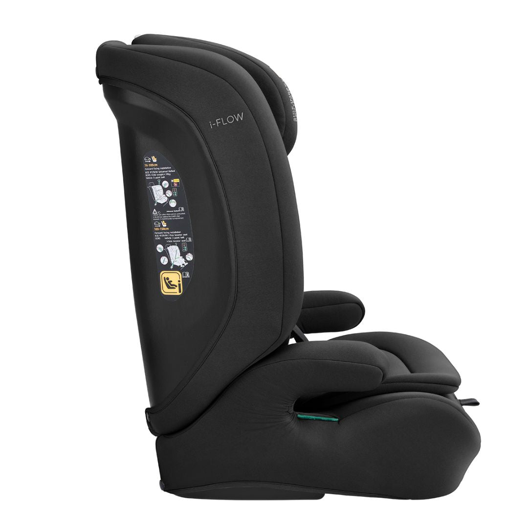 KikkaBoo® Otroški avtosedež i-Flow i-SIZE (76-150 cm) Black KikkaBoo