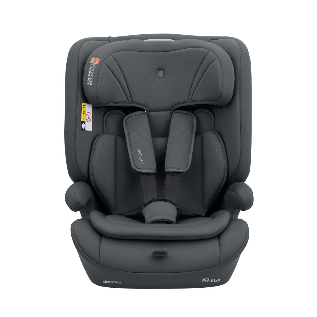 KikkaBoo® Otroški avtosedež i-Flow i-SIZE (76-150 cm) Grey KikkaBoo