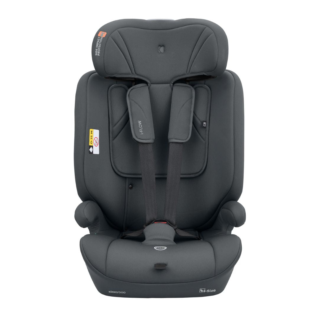 KikkaBoo® Otroški avtosedež i-Flow i-SIZE (76-150 cm) Grey KikkaBoo