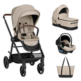 KikkaBoo® Otroški voziček s košaro 3v1 Mia Beige 2026