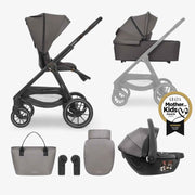 KikkaBoo® Stroller with carrycot 3v1 Modena Dark Grey
