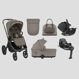 KikkaBoo® Platinum 4in1 Stroller Goya Mocca + i-Class i-SIZE Car Seat (40-87 cm) Noir + i-Class 360 Rotating Isofix Base