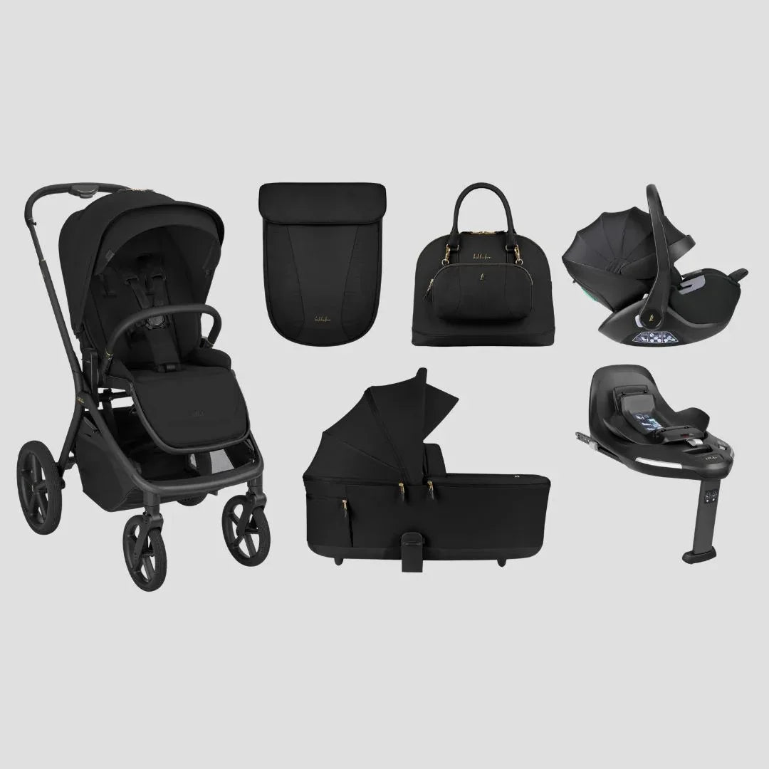 KikkaBoo® Platinum Otroški voziček 4v1 Goya + Avtosedež i-Class i-SIZE (40-87 cm)+ Vrtljiva Isofix baza i-Class 360 Noir KikkaBoo