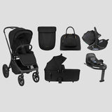 KikkaBoo® Platinum 4in1 Stroller Goya + i-Class i-SIZE Car Seat (40-87 cm) + i-Class 360 Rotating Isofix Base Noir