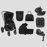 KikkaBoo® Platinum 5in1 Stroller Goya + i-Class i-SIZE Car Seat (40-87 cm) + i-Class Plus i-SIZE Car Seat (40-105 cm) + i-Class 360 Rotating Isofix Base Noir