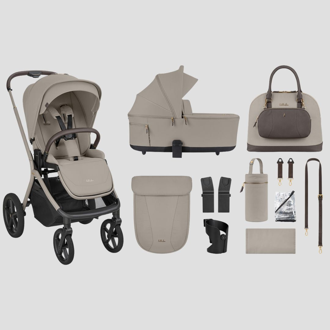 KikkaBoo® Platinum Otroški voziček s košaro 2v1 Goya Champagne KikkaBoo