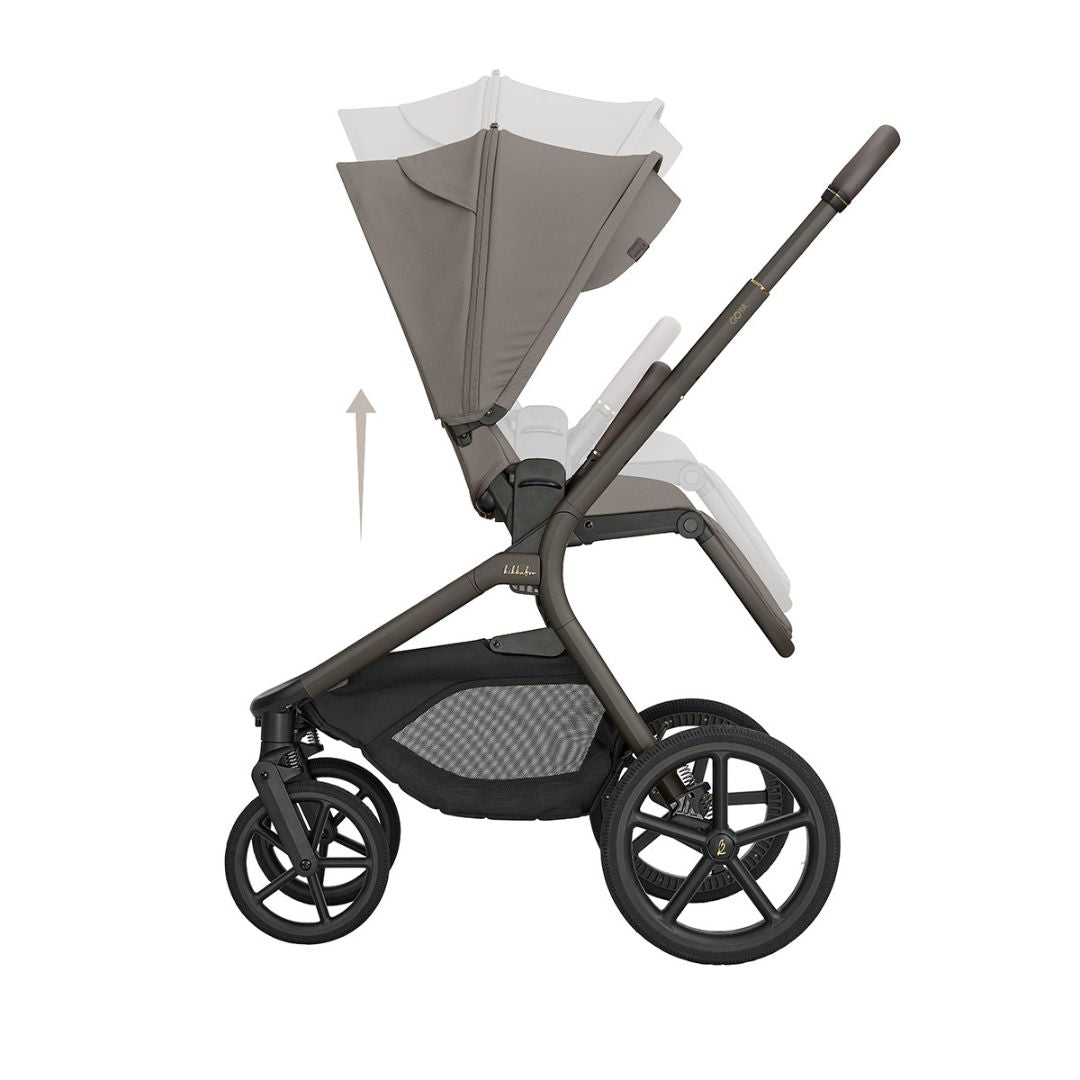 KikkaBoo® Platinum Otroški voziček s košaro 2v1 Goya Mocca KikkaBoo