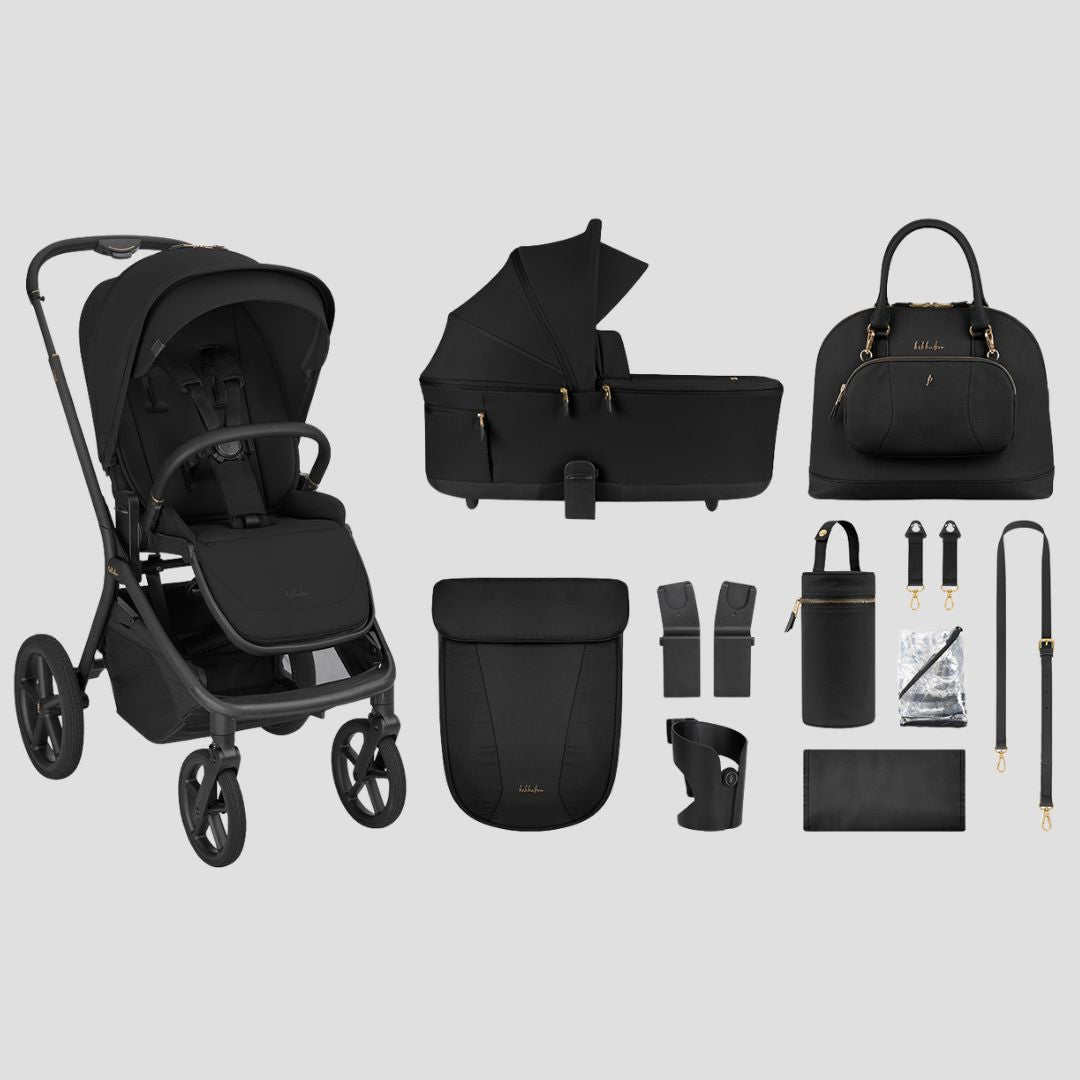 KikkaBoo® Platinum Otroški voziček s košaro 2v1 Goya Noir KikkaBoo