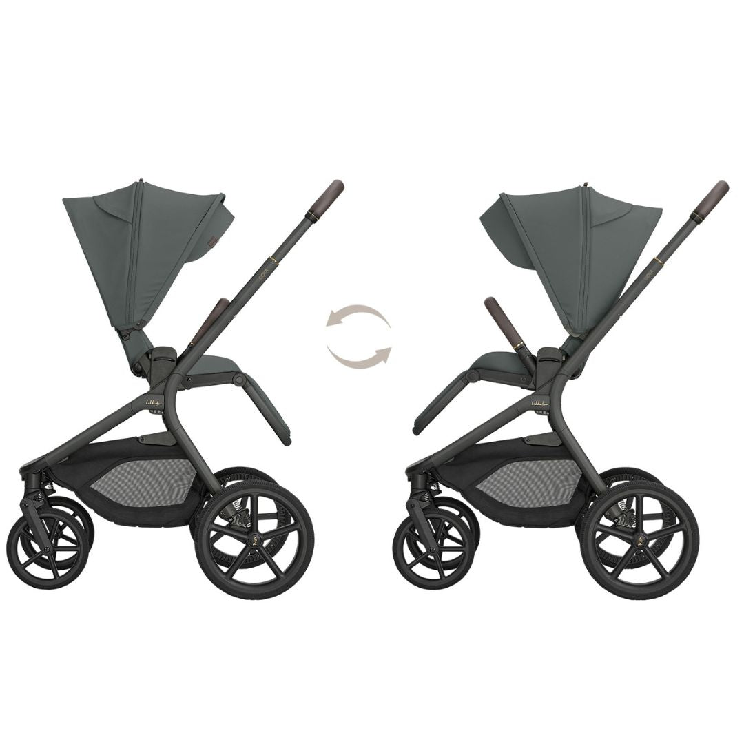 KikkaBoo® Platinum Otroški voziček s košaro 2v1 Goya Olive KikkaBoo