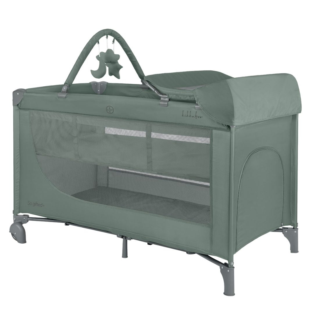 KikkaBoo® Lettino da viaggio 2 livelli 125x65 So Gifted PLUS Green 2026