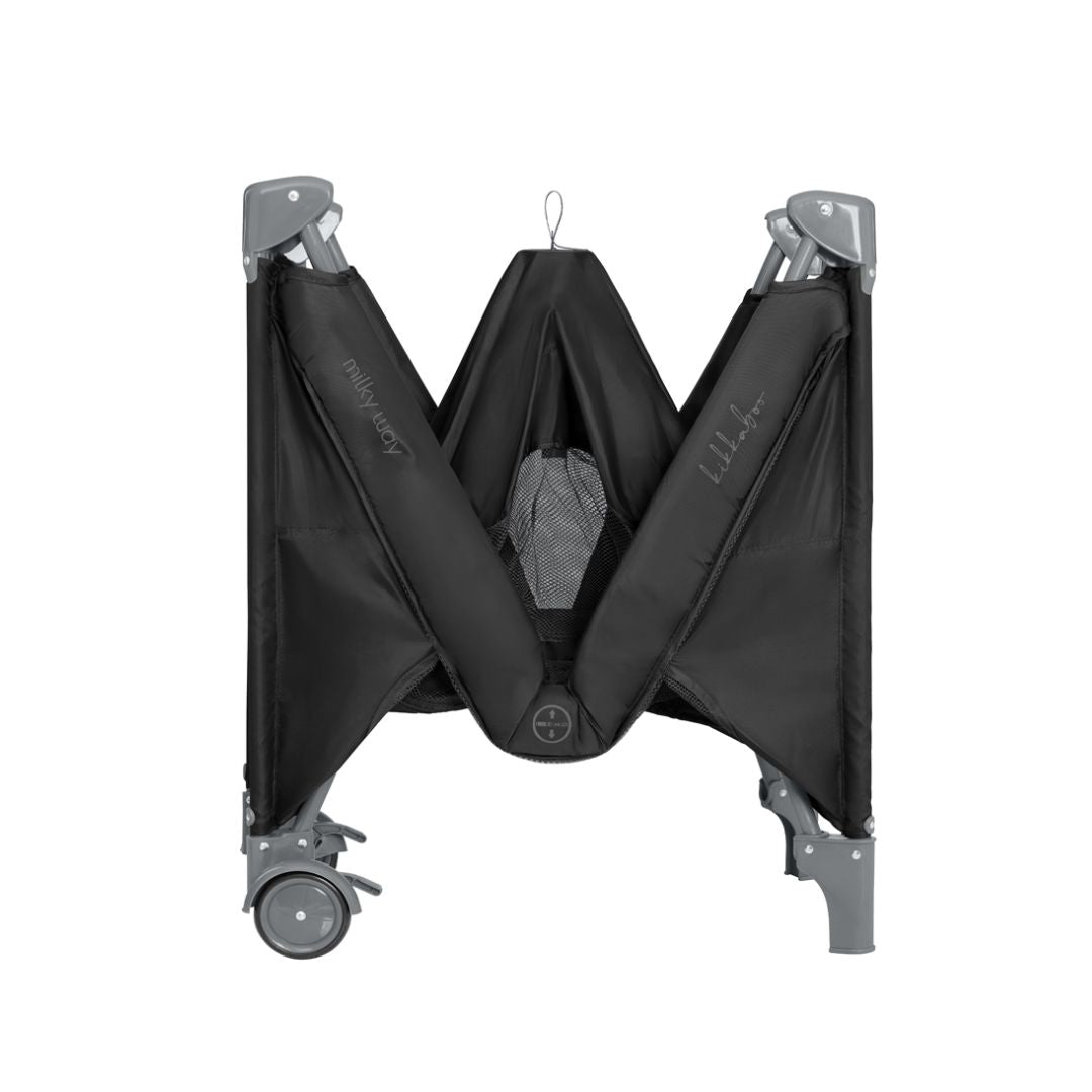KikkaBoo® Prenosna posteljica 2 levels Milky Way Black 2026 KikkaBoo