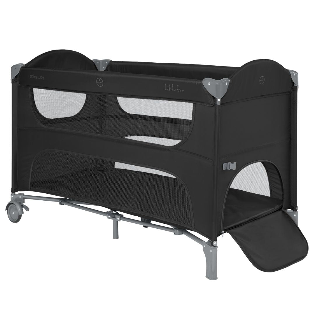 KikkaBoo® Prenosna posteljica 2 levels Milky Way Black 2026 KikkaBoo
