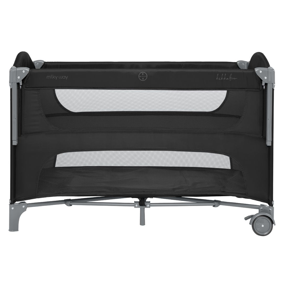 KikkaBoo® Prenosna posteljica 2 levels Milky Way Black 2026 KikkaBoo