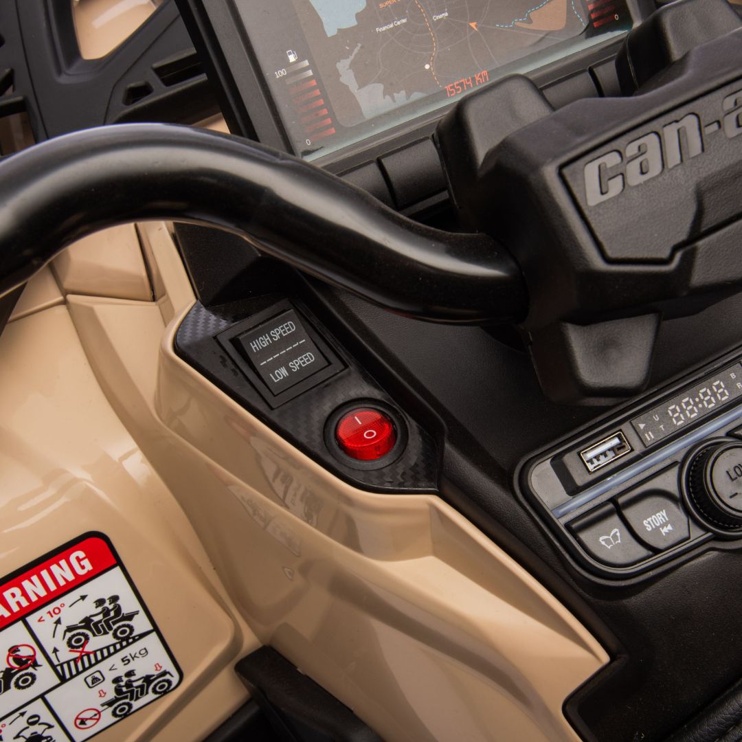 KikkaBoo® Štirikolesnik na akumulator Licensed Can-Am Outlander ATV Khaki KikkaBoo