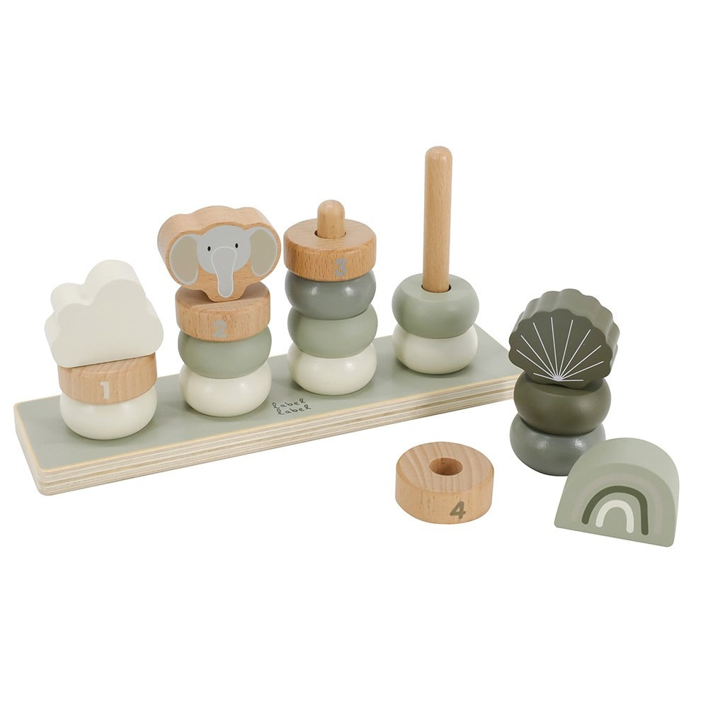 Label Label® Lesena natikanka Little Rings Olive Green Label Label