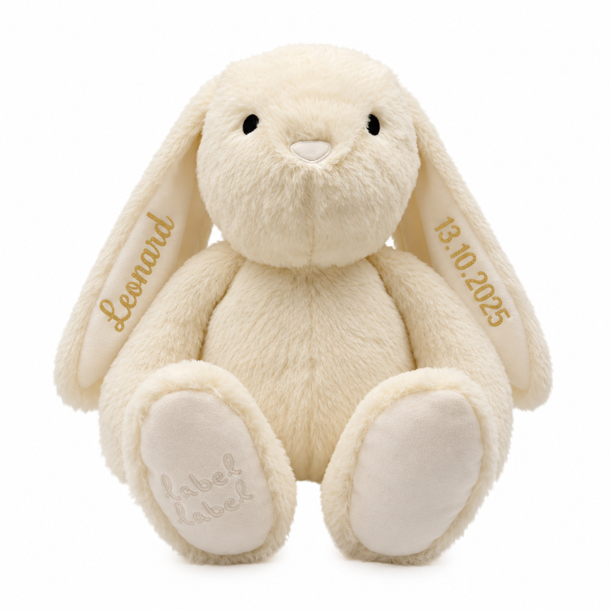 Label Label® Coniglietto di peluche Rosa L 34cm Ivory