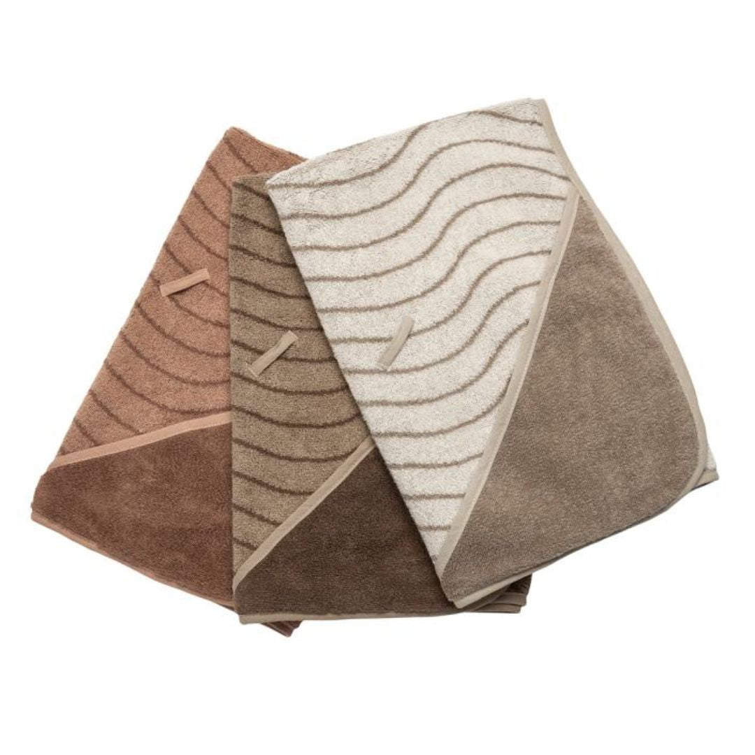 Leander® Bombažna brisača s kapuco Woodland Cappuccino 80x80 Leander