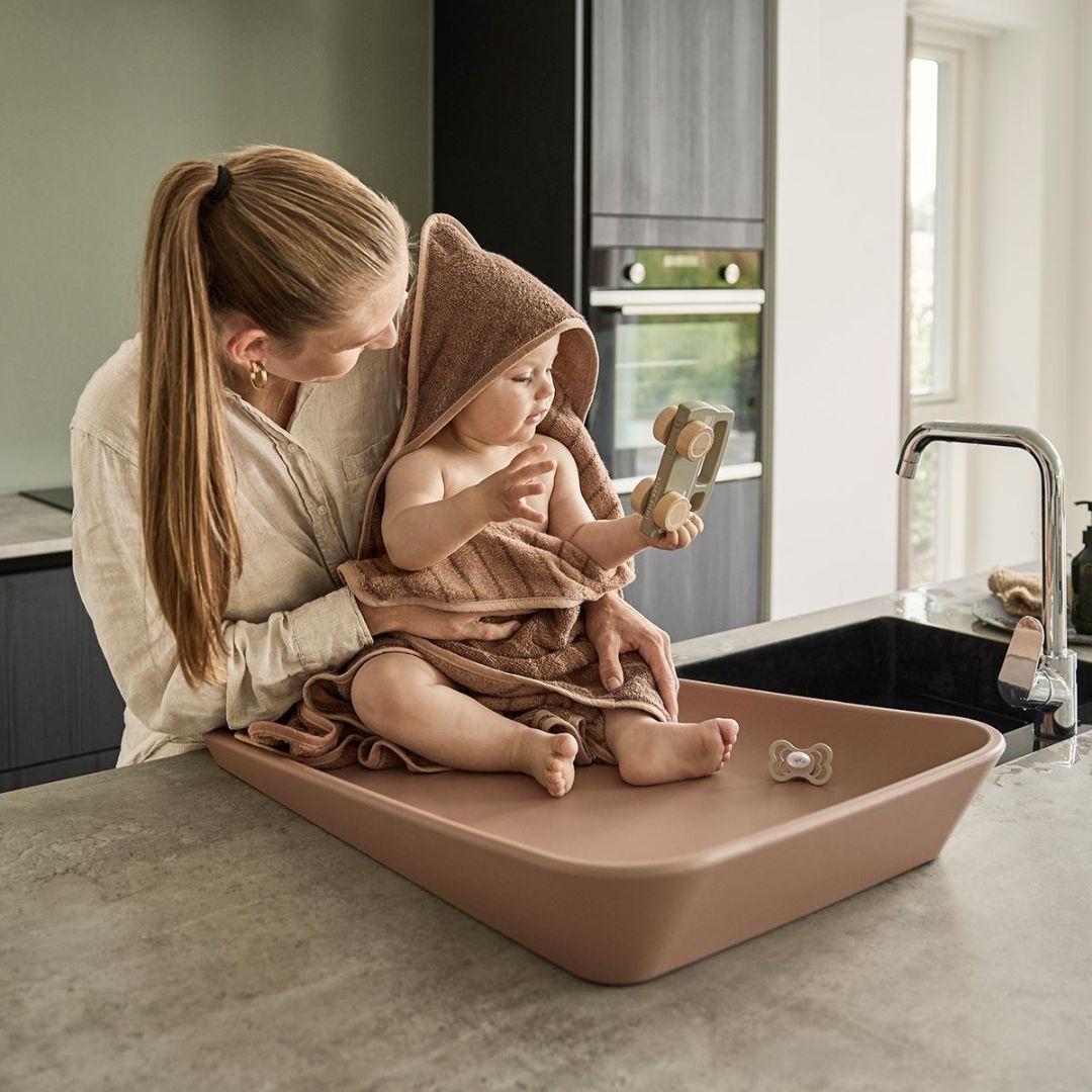 Leander® Serviette en coton à capuche Woodland Clay 80x80