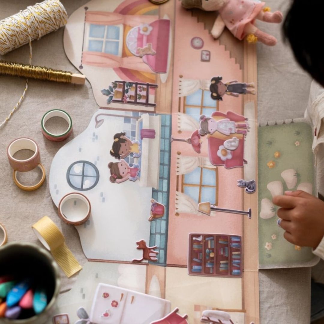 Little Dutch® Knjižica z nalepkami za večkratno uporabo Rosa & Friends Little Dutch