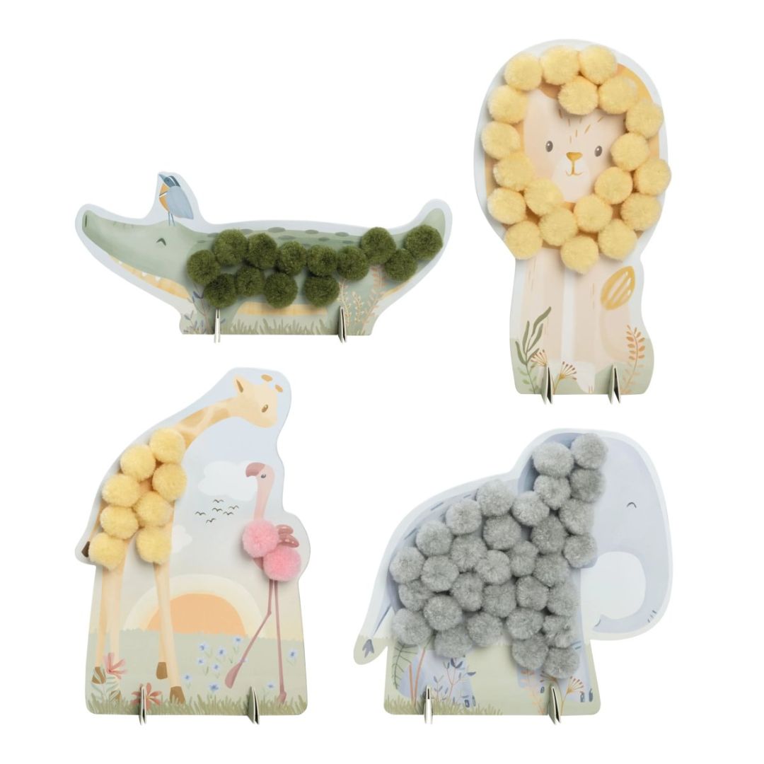 Little Dutch® Pompom Cards Safari Friends