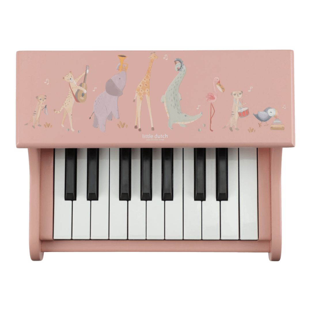Little Dutch® Pianoforte in legno Safari Friends Pink
