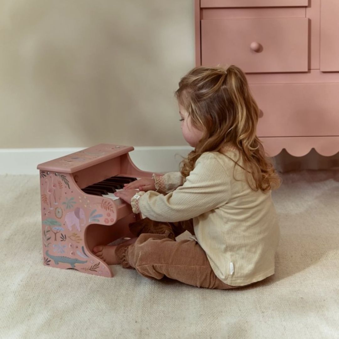 Little Dutch® Pianoforte in legno Safari Friends Pink