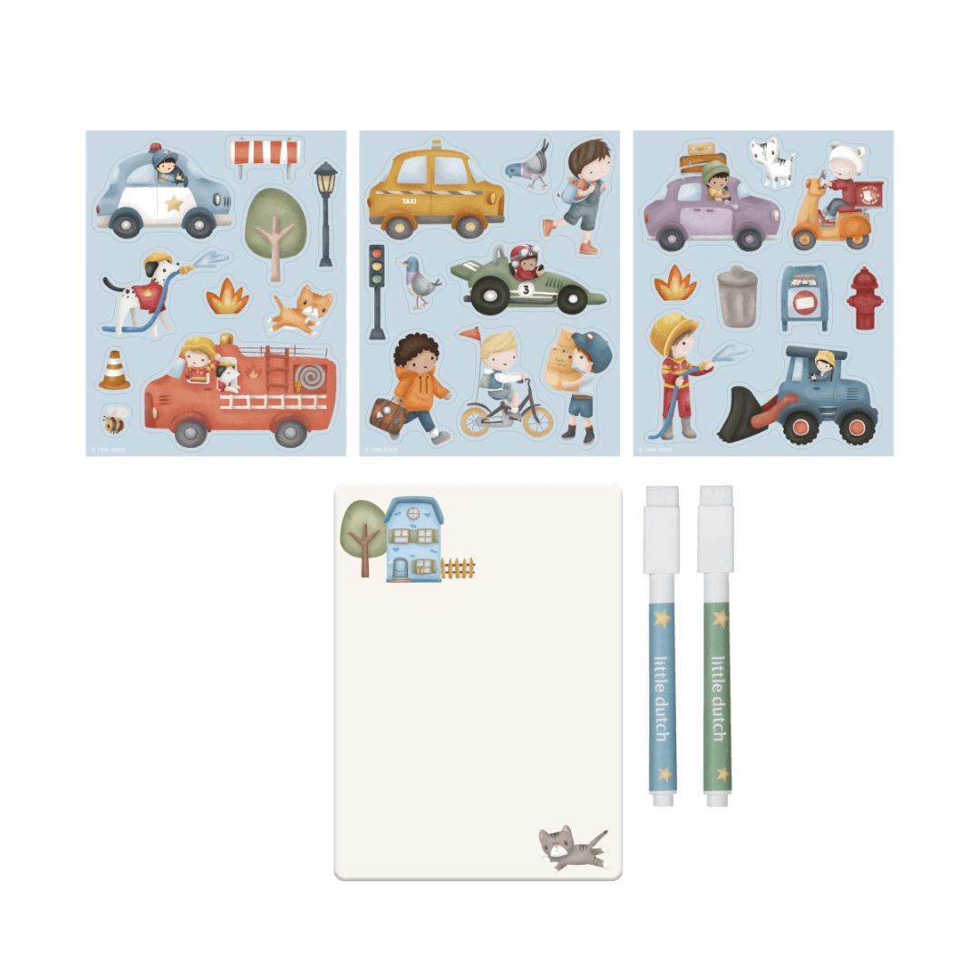 Little Dutch® Magnetic Activity Book Jim Vehicles
