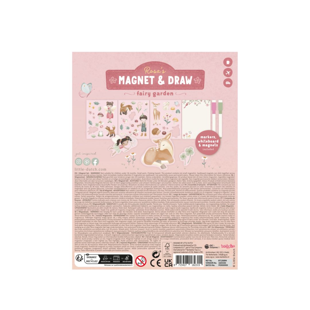 Little Dutch® Magnetic Activity Book Rosa Fairy Garden
