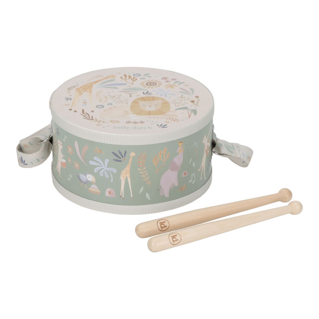 Little Dutch® Tamburo in legno Safari Friends