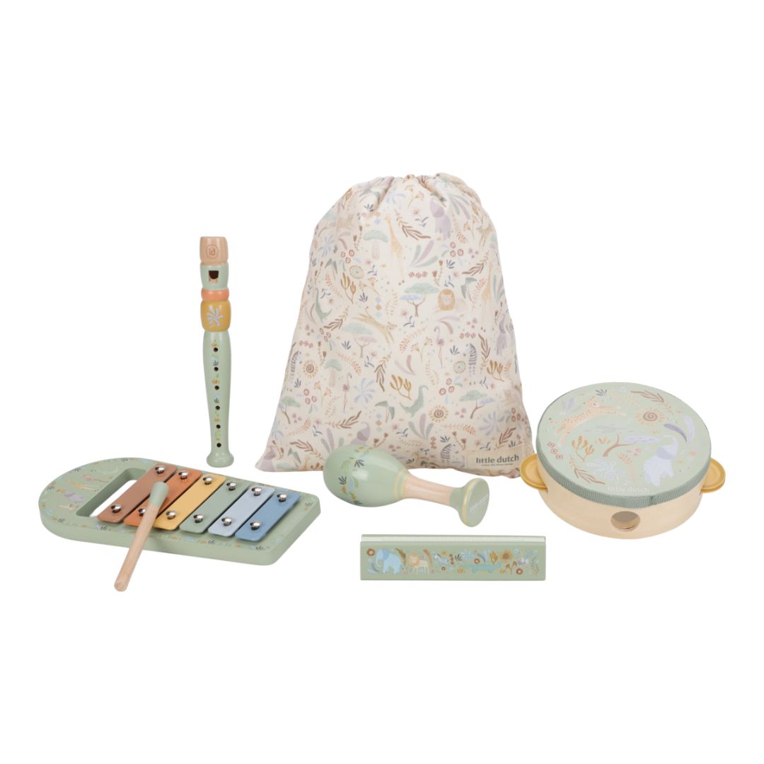 Little Dutch® Set musicale Safari Friends Green