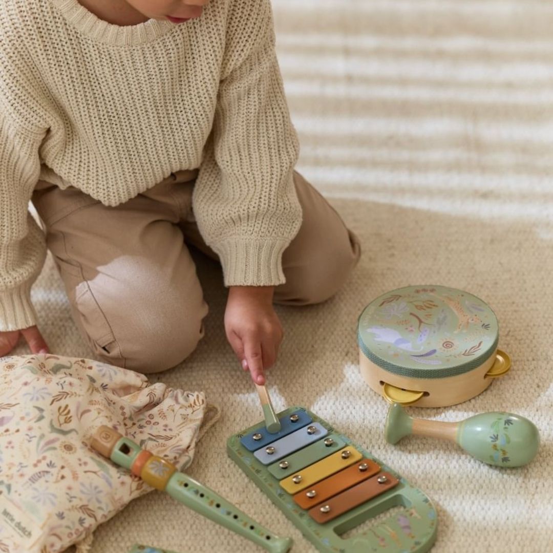 Little Dutch® Set musicale Safari Friends Green